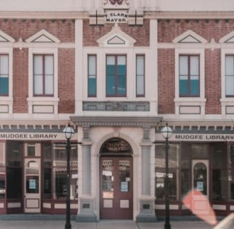 Exterior of rural Australian workplace